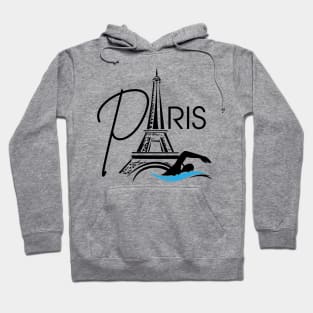 Paris summer sports swimming Hoodie